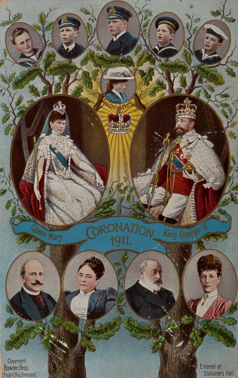 Postal de la coronación de Unknown Artist