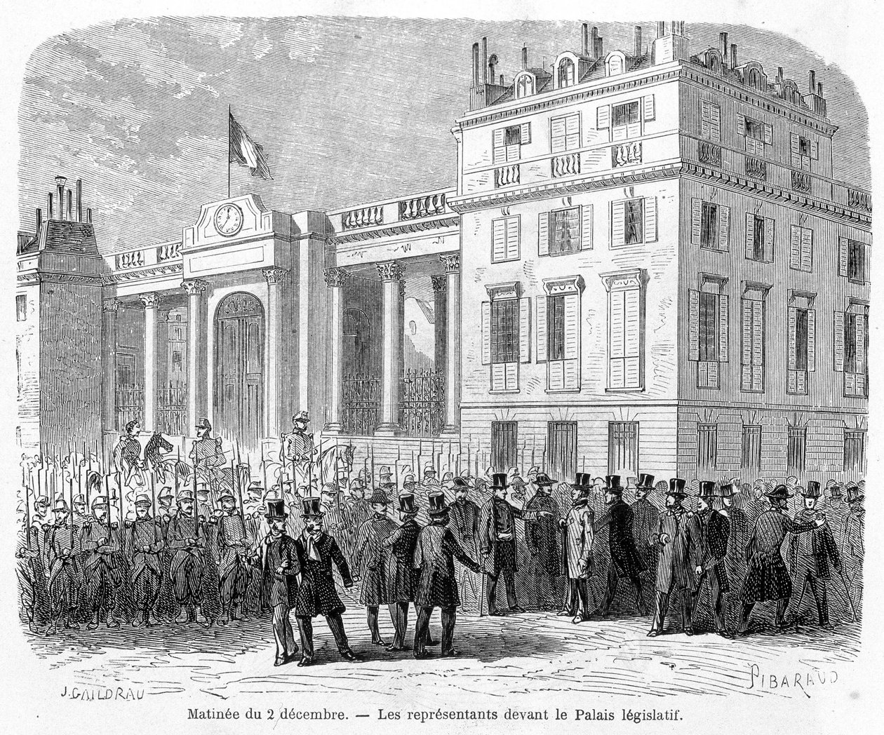 Golpe de Estado: arresto de diputados en el Ayuntamiento del 10º distrito de París el 2 de diciembre de 1851 de Unknown artist