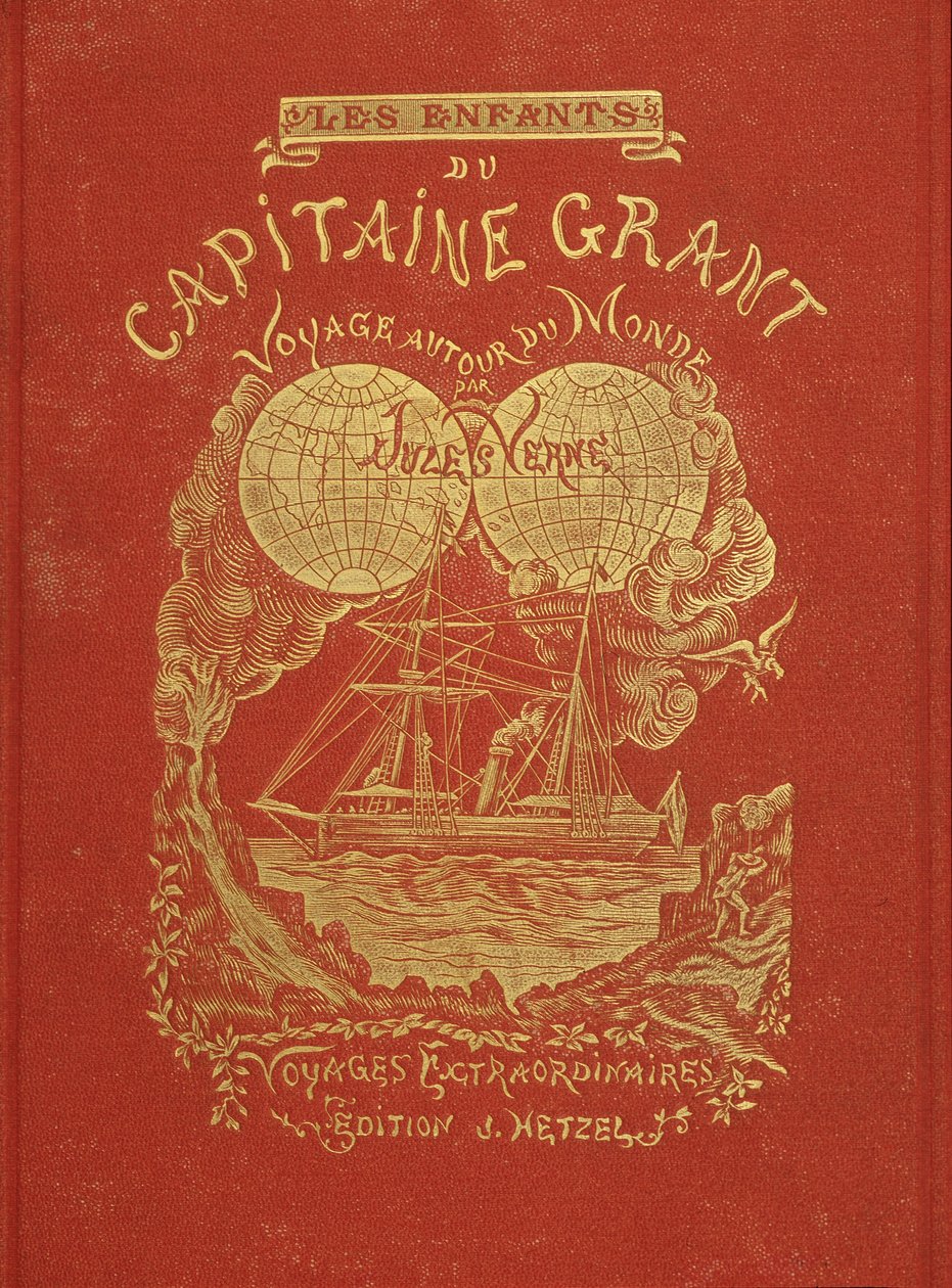 Portada del libro de Julio Verne “Los hijos del capitán Grant”, ed. Hetzel de Unknown artist