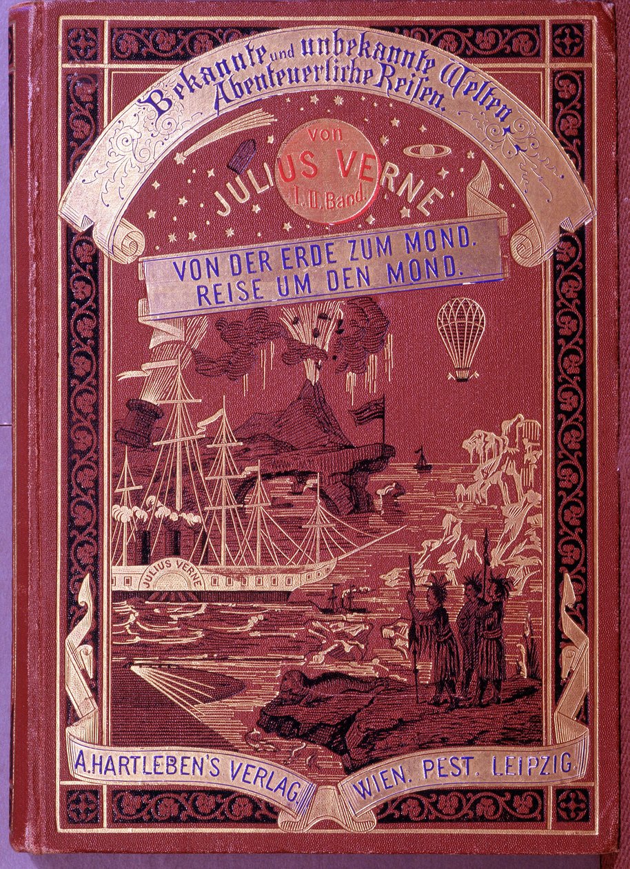 Portada de un libro de Julio Verne en alemán de Unknown artist