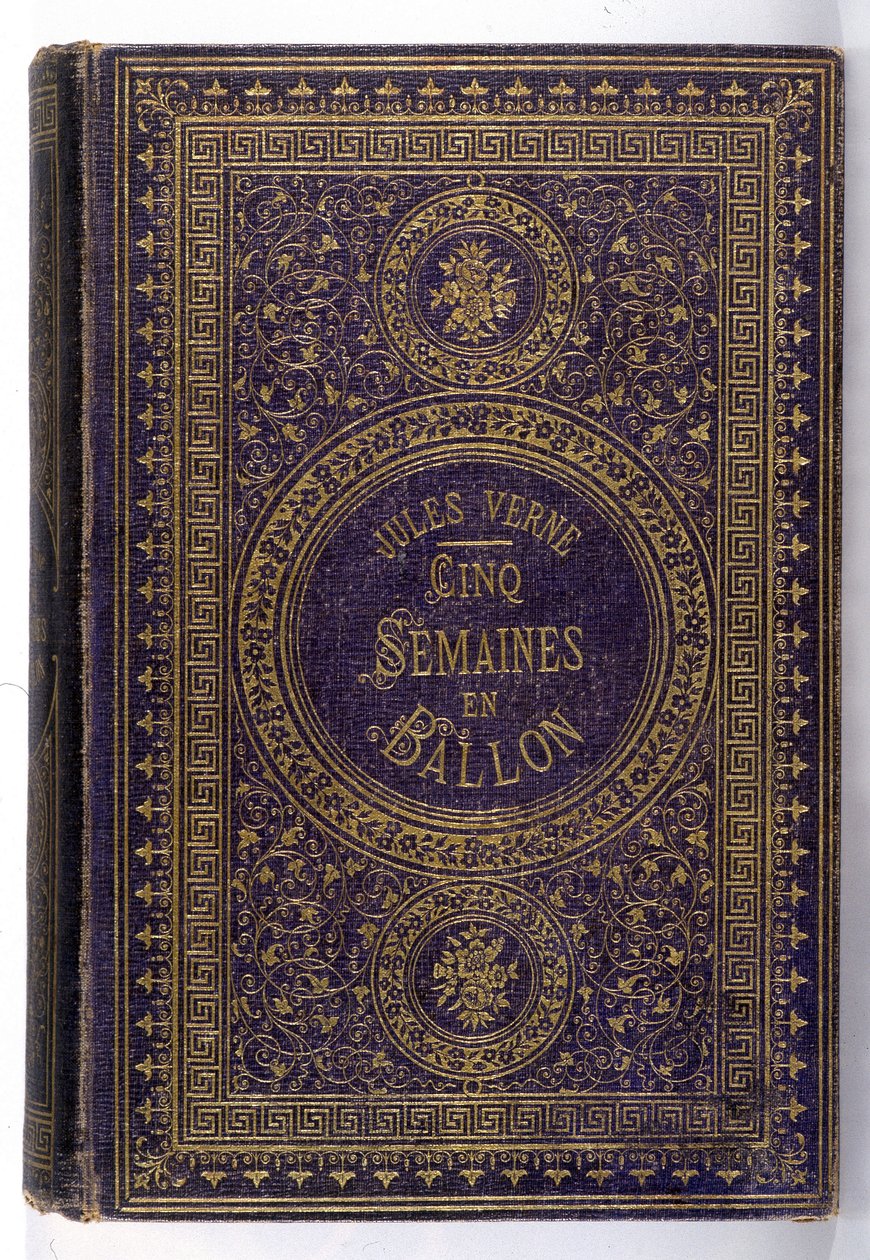 Portada del libro "Cinco semanas en globo", novela de Jules Verne de Unknown artist