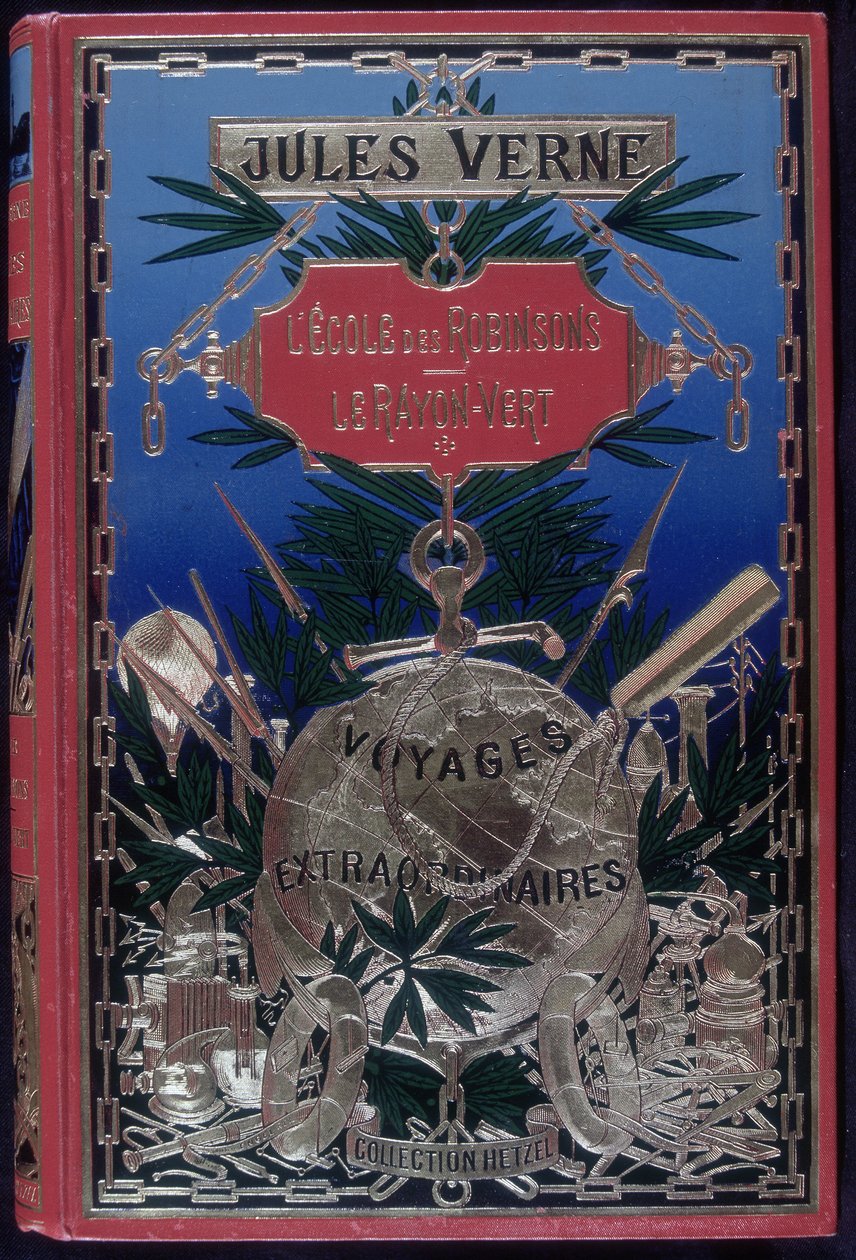 Portada del libro "Viaje extraordinario: La Escuela de Robinson y El Rayo Verde" de Jules Verne de Unknown artist