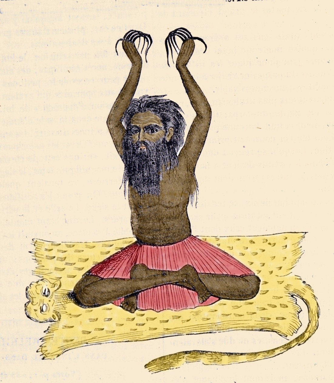 Cultura, civilización y sociedad india: Retrato de un faquir con uñas largas, India de Unknown artist