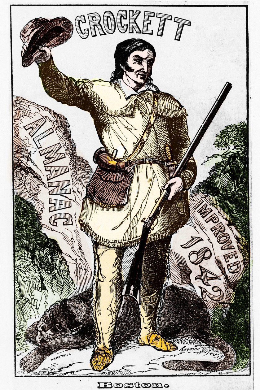 David Crockett (1786-1836), pionero estadounidense - Almanaque de Unknown artist