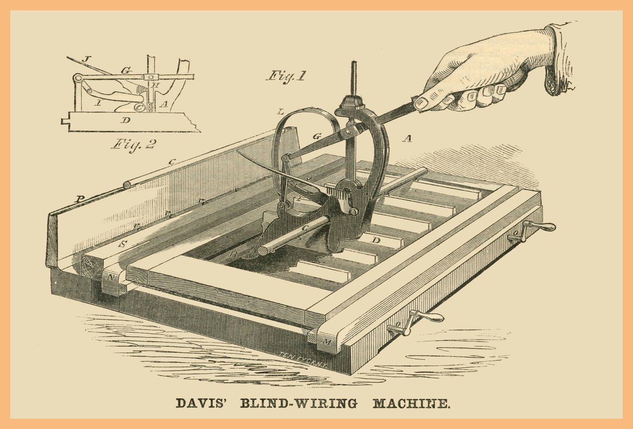 Máquina de cableado de persianas Davis de Unknown Artist