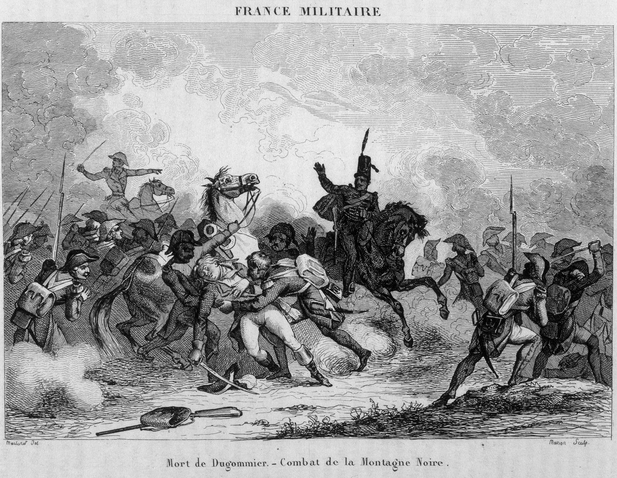 Muerte de Dugommier - Lucha en la Montaña Negra contra los españoles de Unknown artist