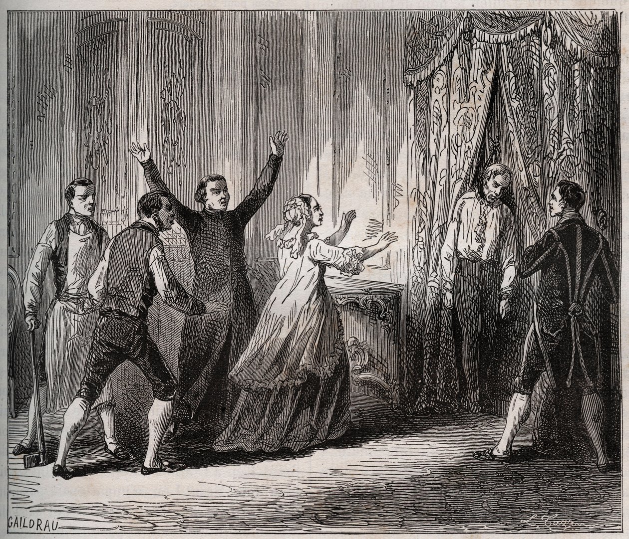 Muerte del Príncipe de Condé (Luis VI Enrique de Borbón Condé) de Unknown artist