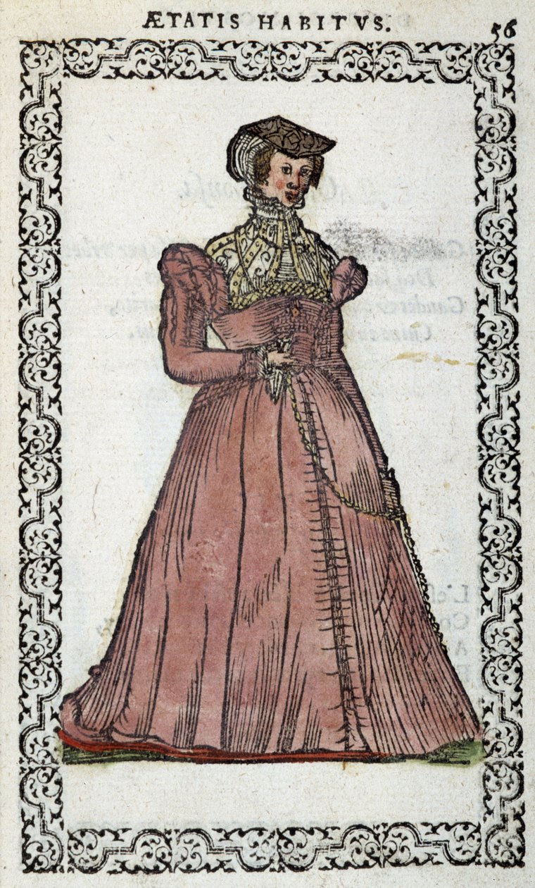 Demoiselle française - en “Habits et effigies” por Jean Sulperius de Unknown artist