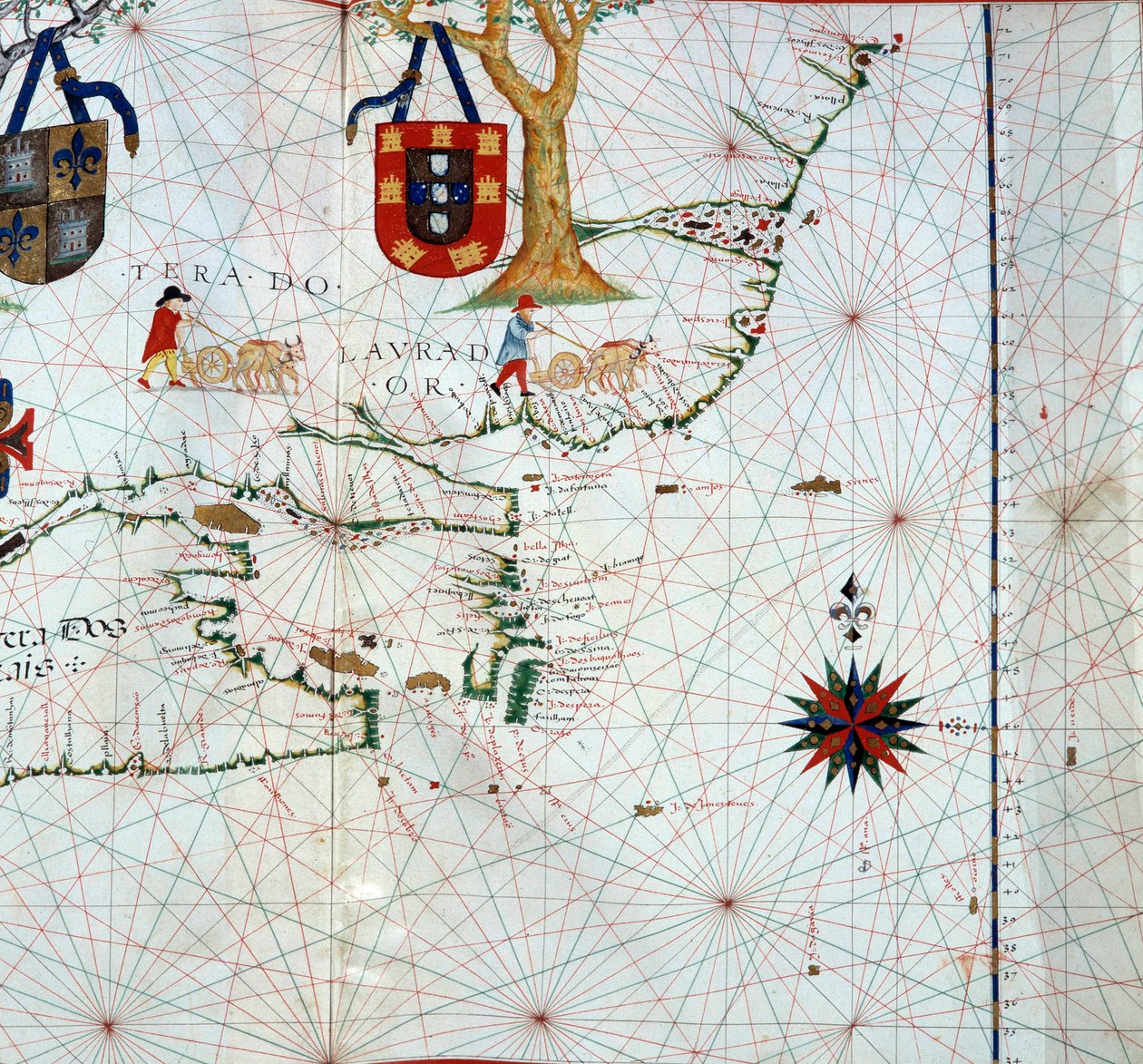 (detalle) de un mapa de Labrador (Markland), Canadá oriental de Unknown artist