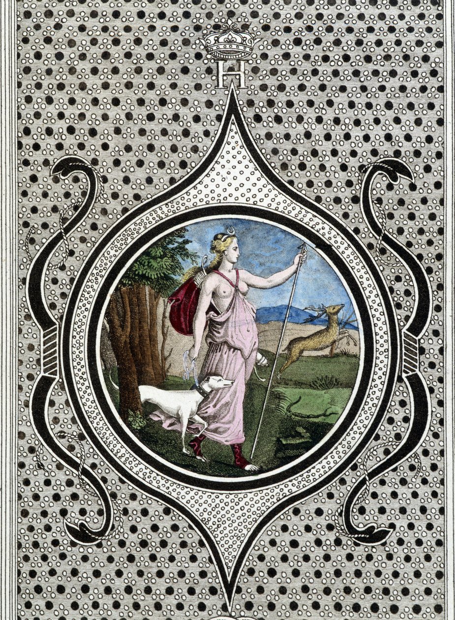 Diana (Artemisa) cazadora. Grabado del siglo XIX de Unknown artist