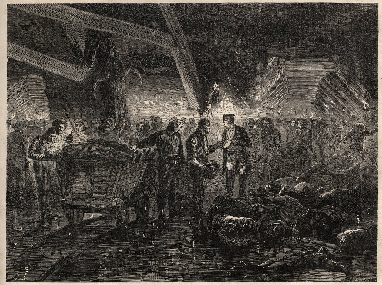 Desastre de las minas de Bessege - MINAS DE CARBÓN DE LALLE - Inundaciones de Unknown artist