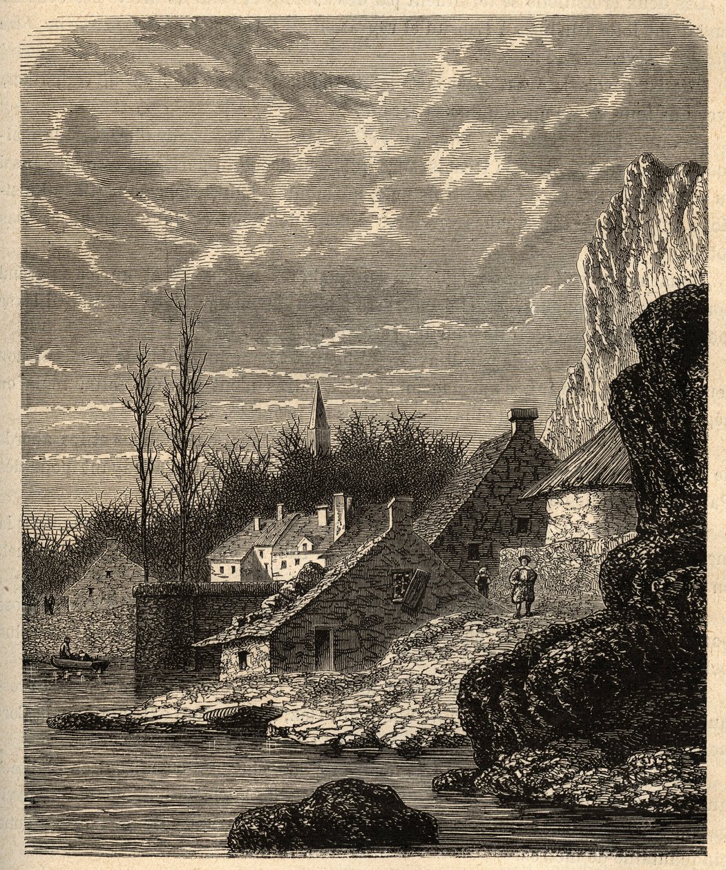 Douarnenez - Finisterre - Bretaña - grabado en “PATRIE - DESCRIPTION PICTURESQUE DE LA FRANCE EN 6 VOLUMES” de Lucien Huard - finales del siglo XIX. de Unknown artist