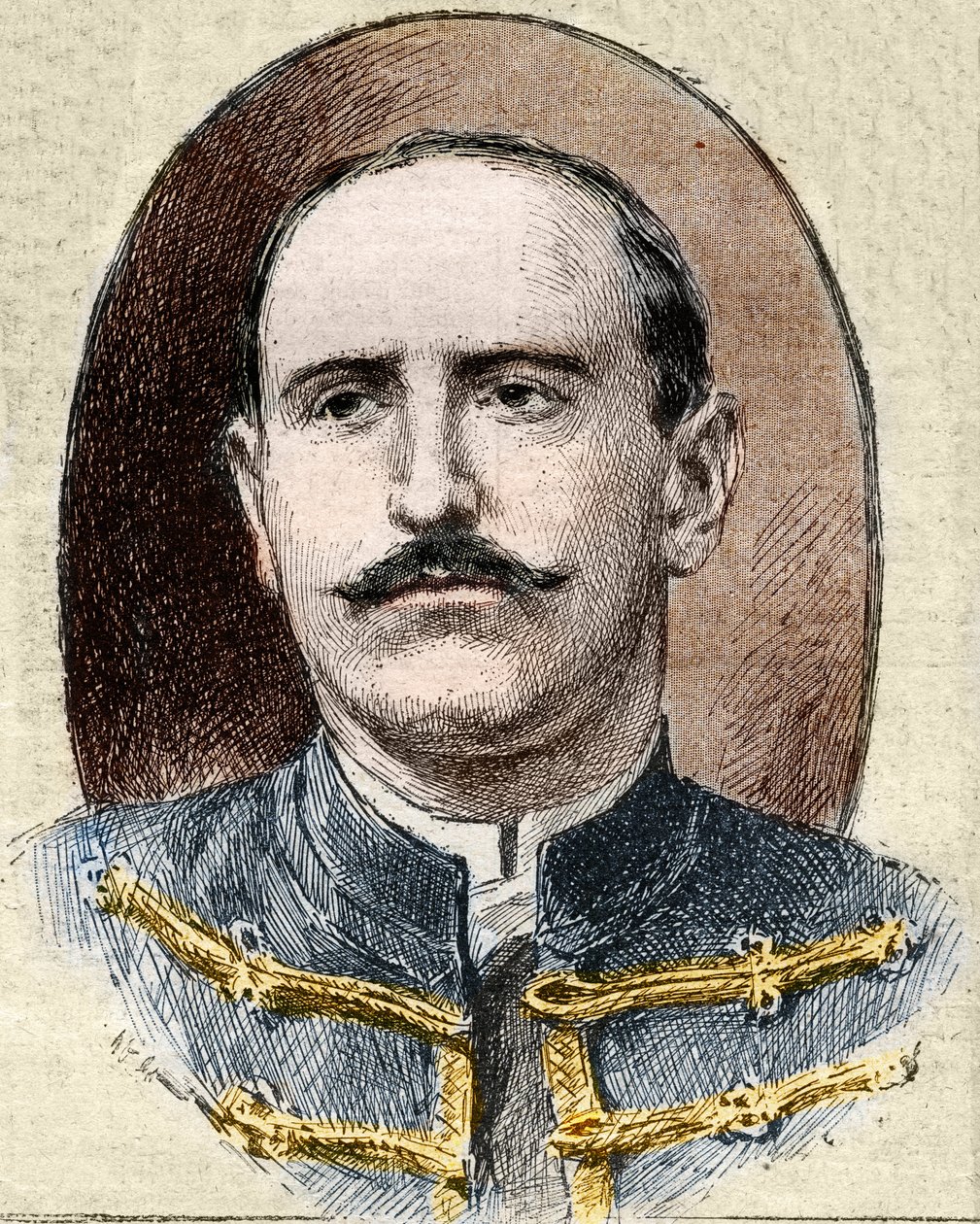 Caso Dreyfus: retrato de Alfred Dreyfus (1859-1935) después de su degradación durante el juicio de Rennes en 1899 de Unknown artist