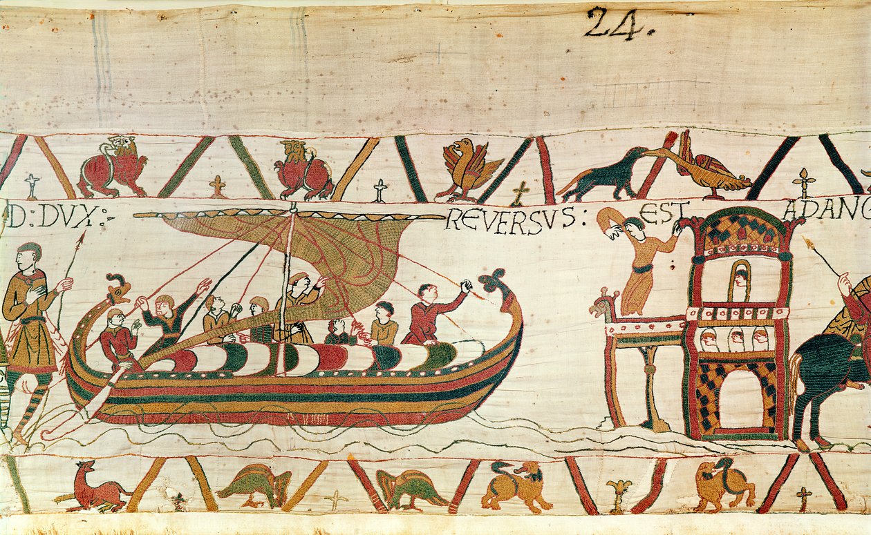 El conde Harold regresa a Inglaterra, Tapiz de Bayeux de Unknown artist