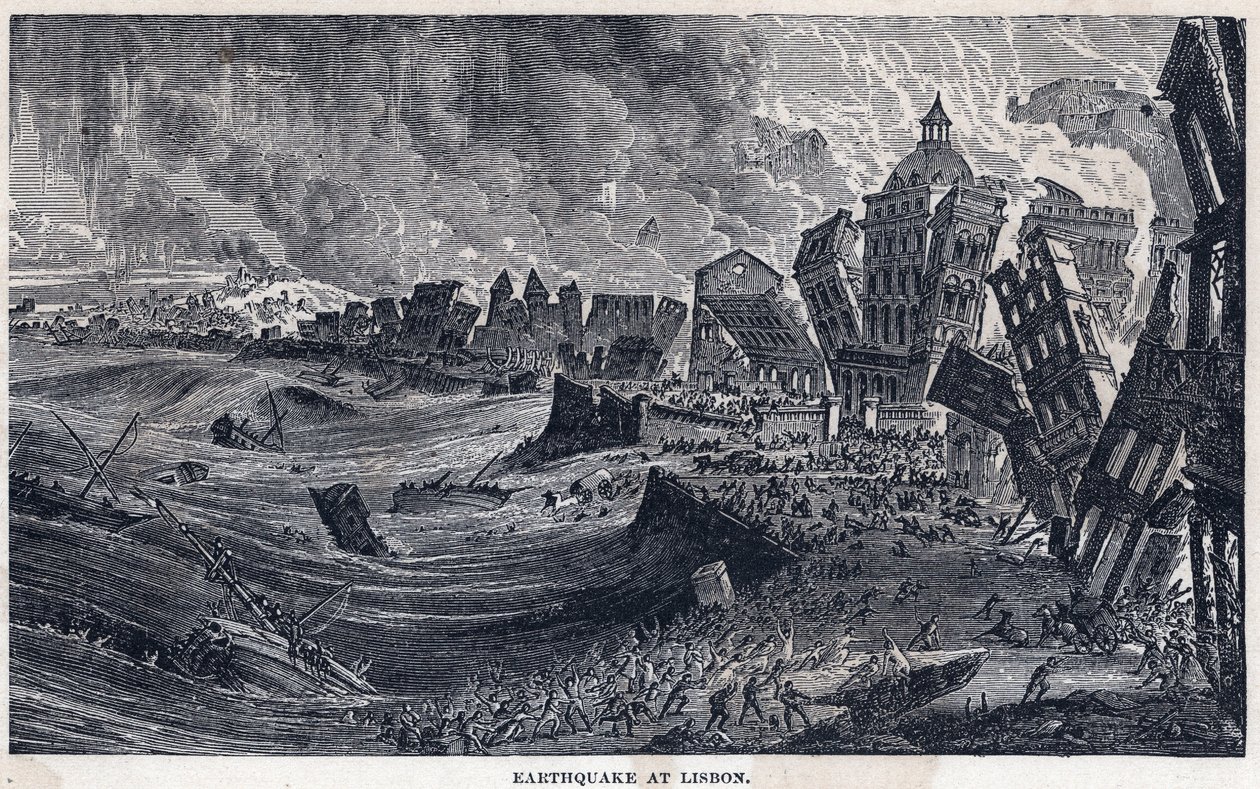Terremoto de Lisboa en Portugal el 1 de noviembre de 1755 de Unknown artist