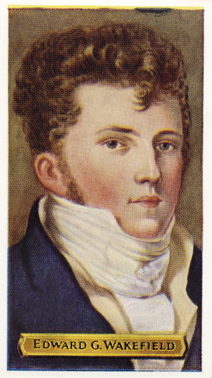 Edward Gibbon Wakefield-Diplomático inglés. (imprimir) de Unknown artist