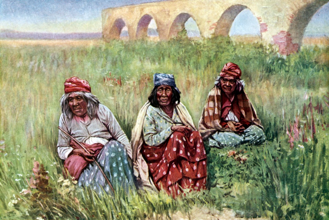 Ancianas nativas americanas, California de Unknown artist