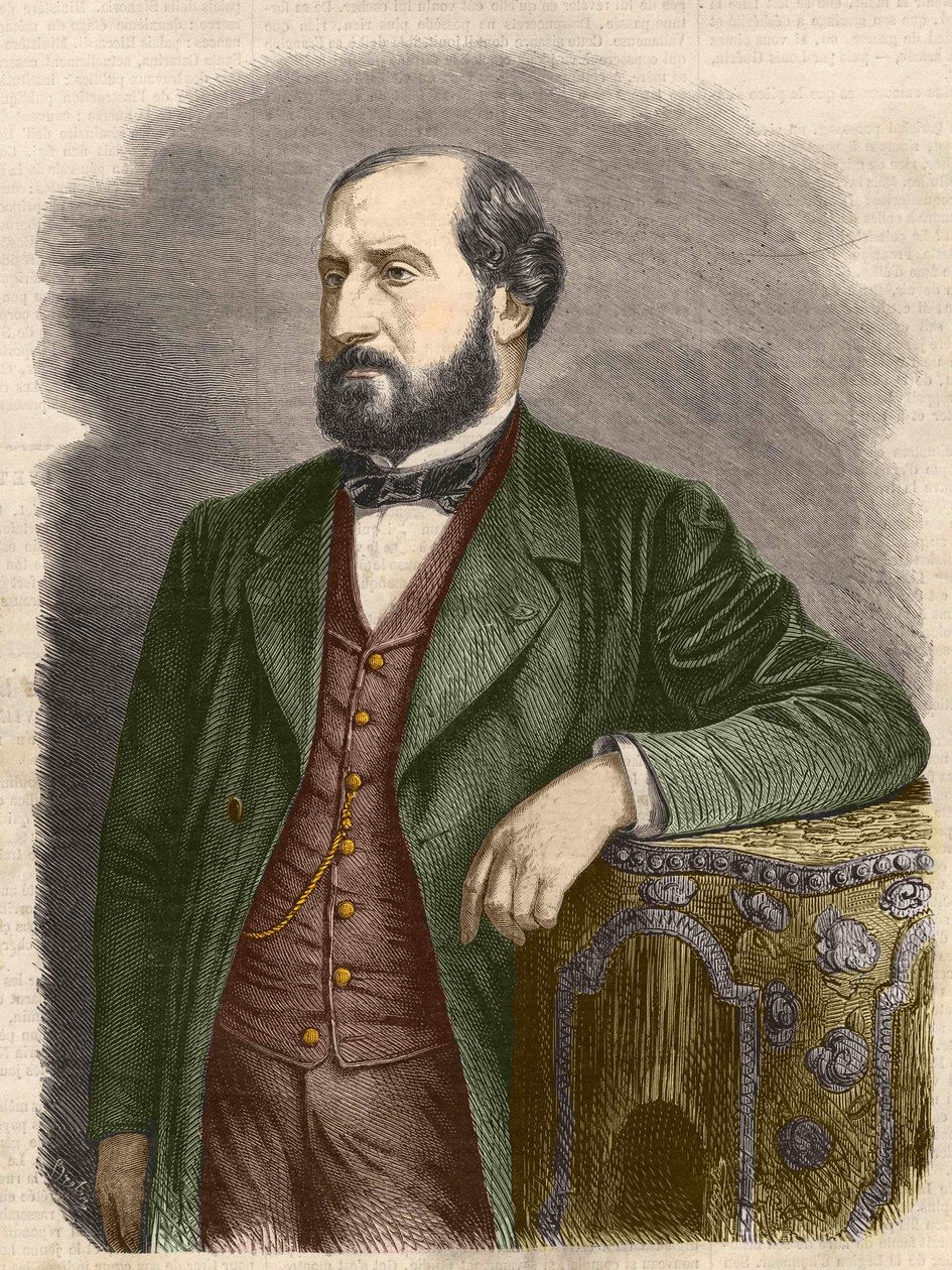 Emile Augier, dramaturgo francés (1820 - 1889) de Unknown artist