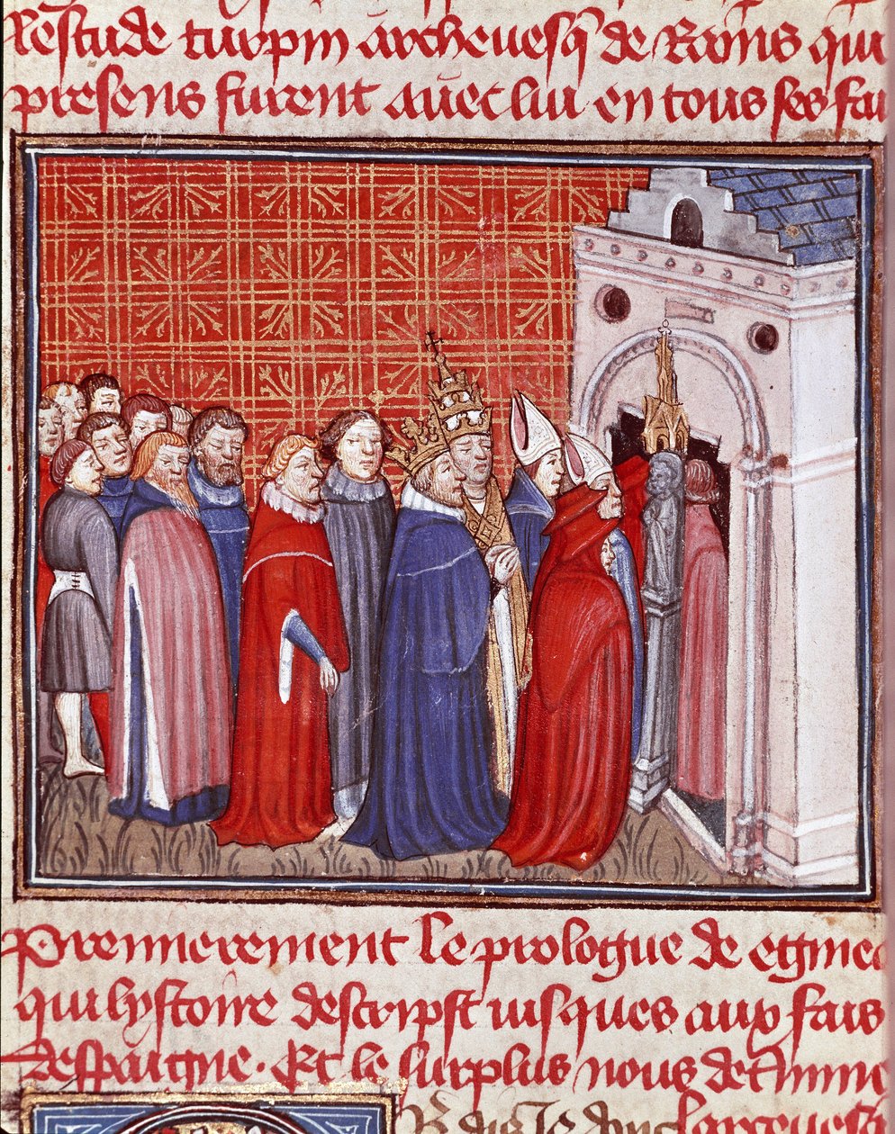 El emperador Carlomagno (742-814) entra en una iglesia seguido de prelados de Unknown artist