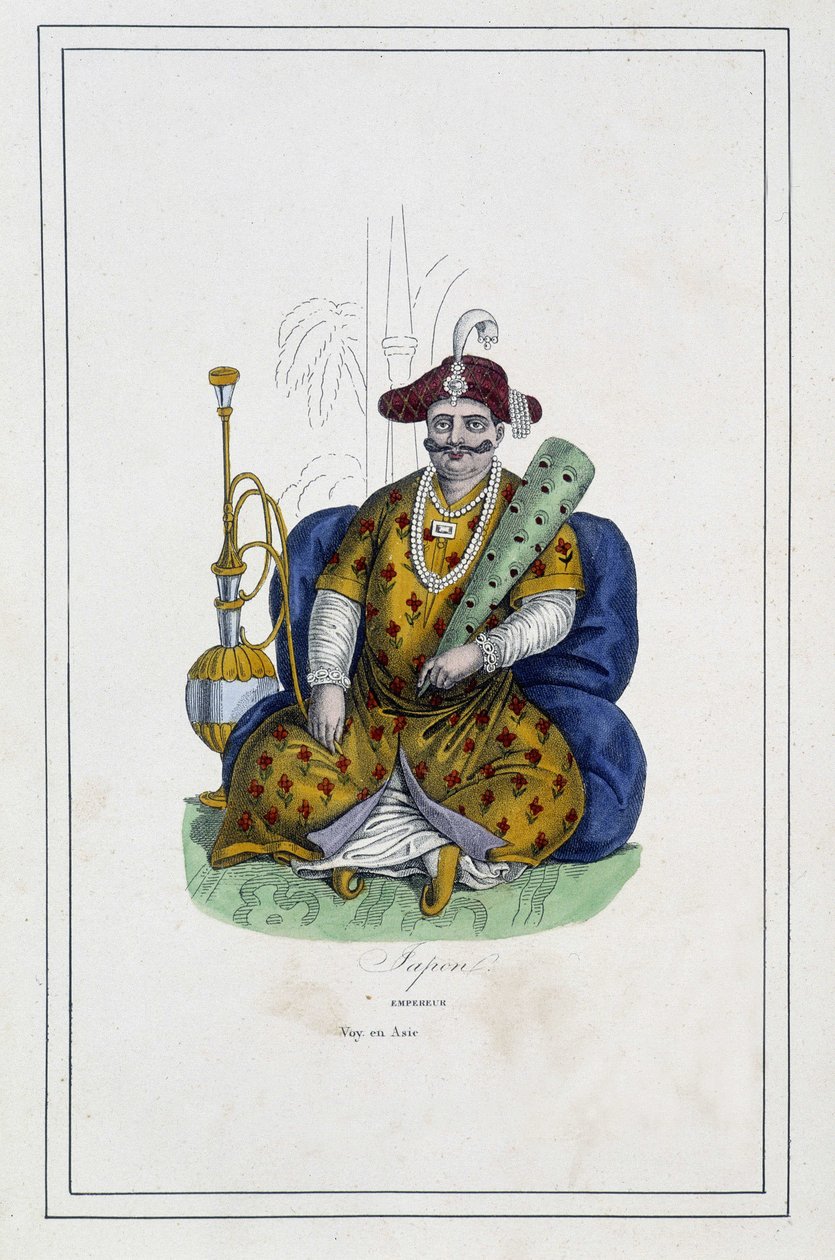 Emperador de Japón - en "Los diferentes pueblos de la tierra" por el Padre Paul Jonhanneaud, Librería de los Buenos libros de Unknown artist