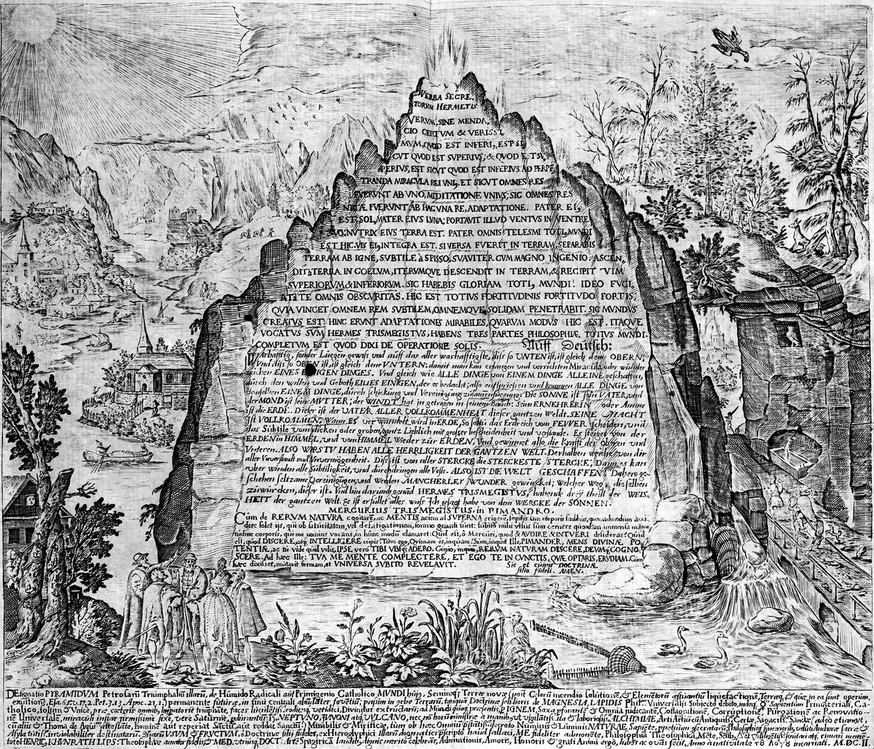 Grabado del “Amphitheatrum sapientiae aeternae”. de Unknown artist