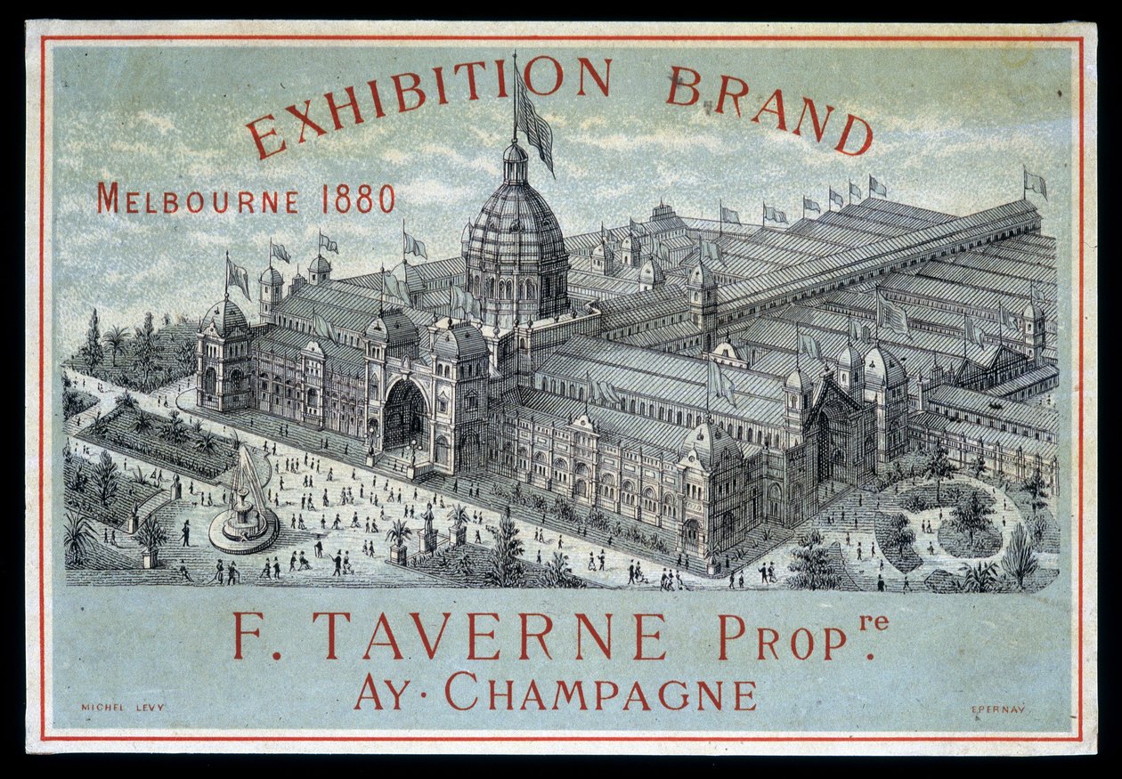 Exposición de marcas en Melbourne 1880: F. Taverne Champagne de Unknown artist