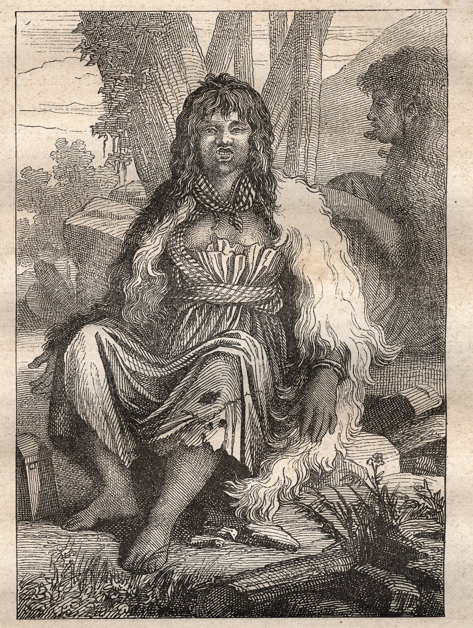 Expedición alrededor del mundo (1785-1788) de Jean François Galaup de La Pérouse (1741-1788): tipos de mujeres del puerto de los Franceses (Alaska) - ilustración tomada de “Los grandes marineros del siglo XVIII” de Unknown artist