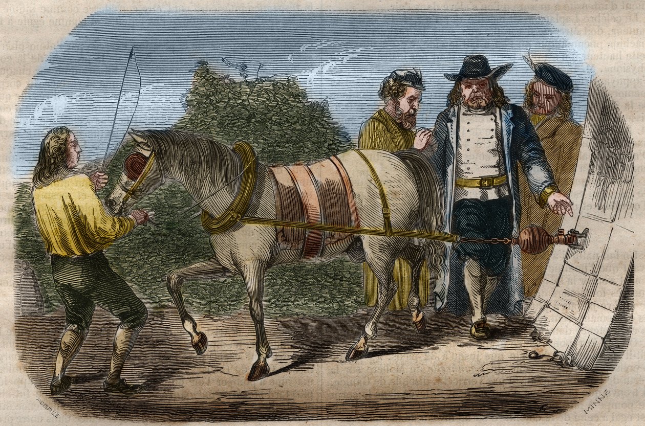 Experimento de Otto von Guericke. de Unknown artist