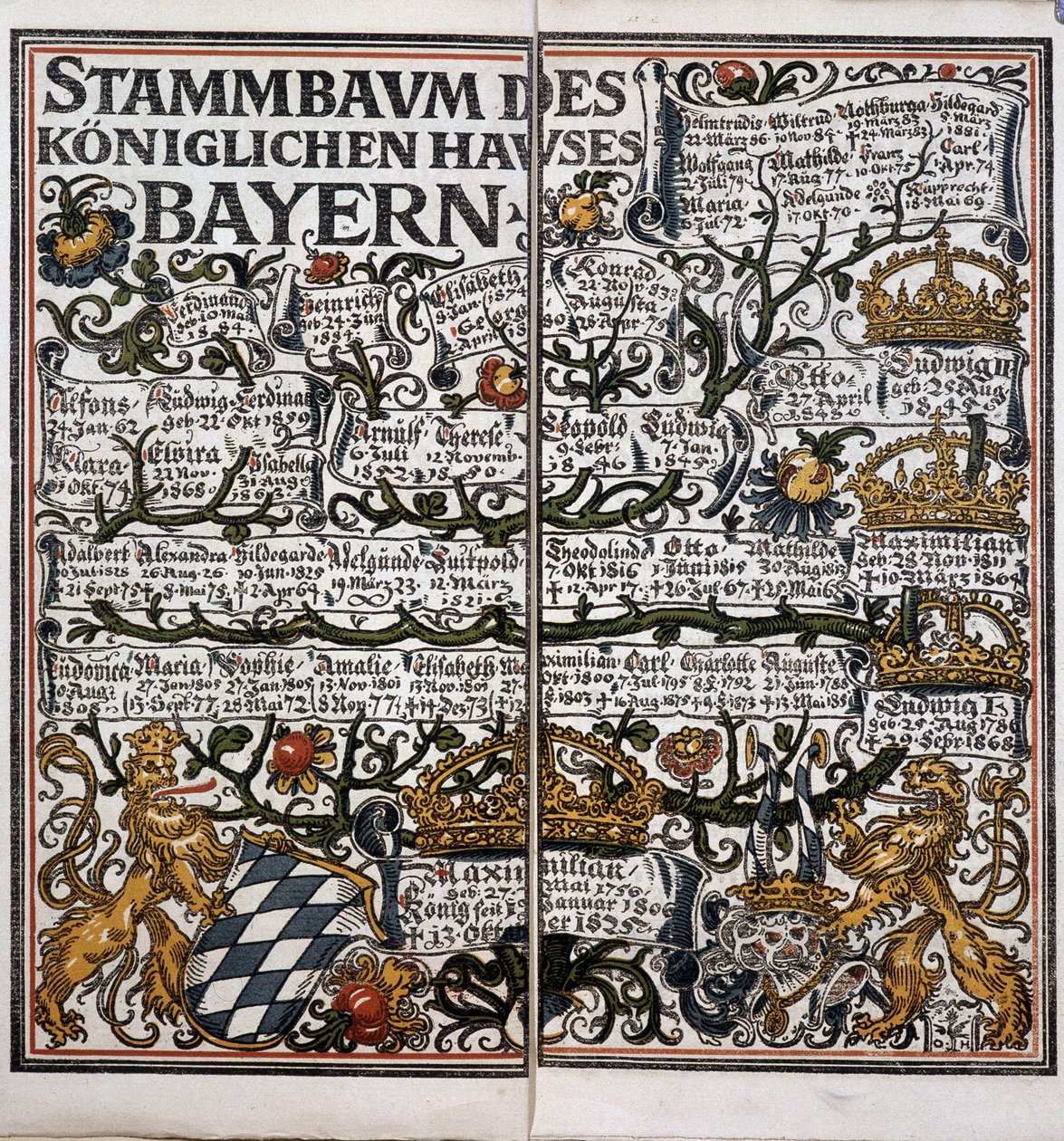 Árbol genealógico - calendario de Unknown artist