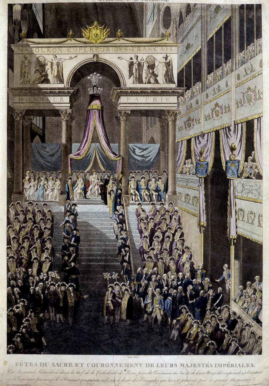 Fiesta de la coronación y coronación de sus majestades imperiales en 1804 de Unknown artist