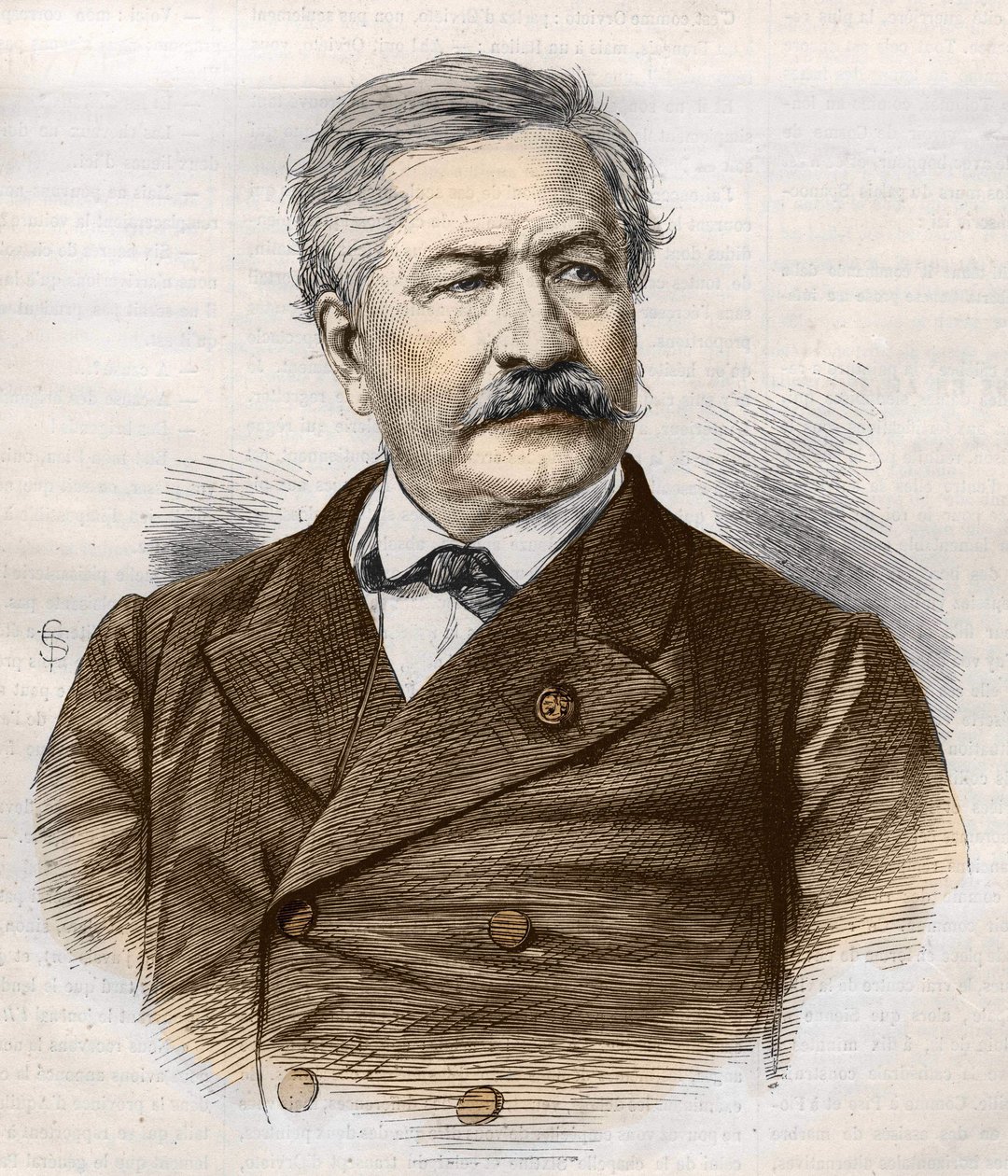 Ferdinand de Lesseps (1805 - 1894), grabado, Colección Bianchetti de Unknown artist