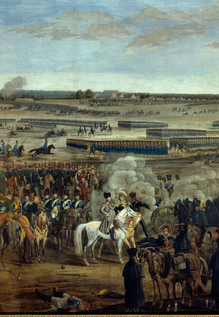 Primer Imperio: Emperador Napoleón I en la Batalla de Leipzig de Unknown artist