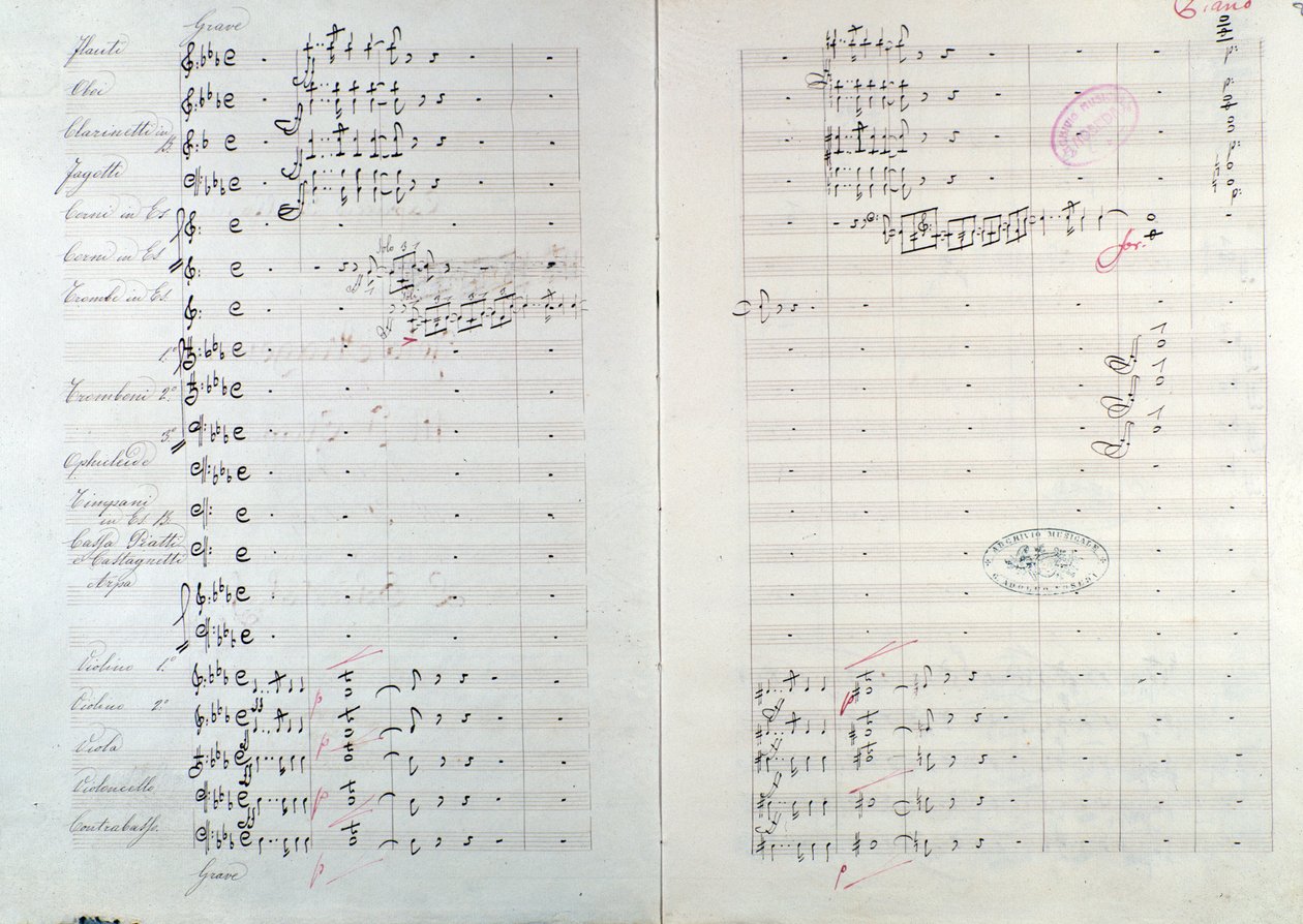 Primera página de Capriccio brillante sobre el tema de Jota Aragonesa (Obertura española No.1) de Mikhail Glinka de Unknown artist