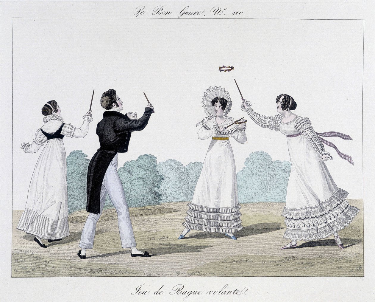 Juego de anillo volador - en "The Good Genre", No. 110, principios del siglo XIX de Unknown artist