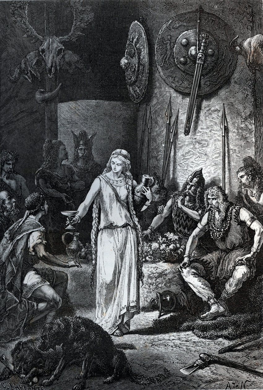 Fundación de Marsella, 600 a.C.: El día de la llegada de los marineros griegos, el jefe de los Nams organiza una comida durante la cual su hija Gyptis (o Petta) debe elegir a su esposo entregándole una copa. Los griegos fueron invitados a unirse al banquet de Unknown artist