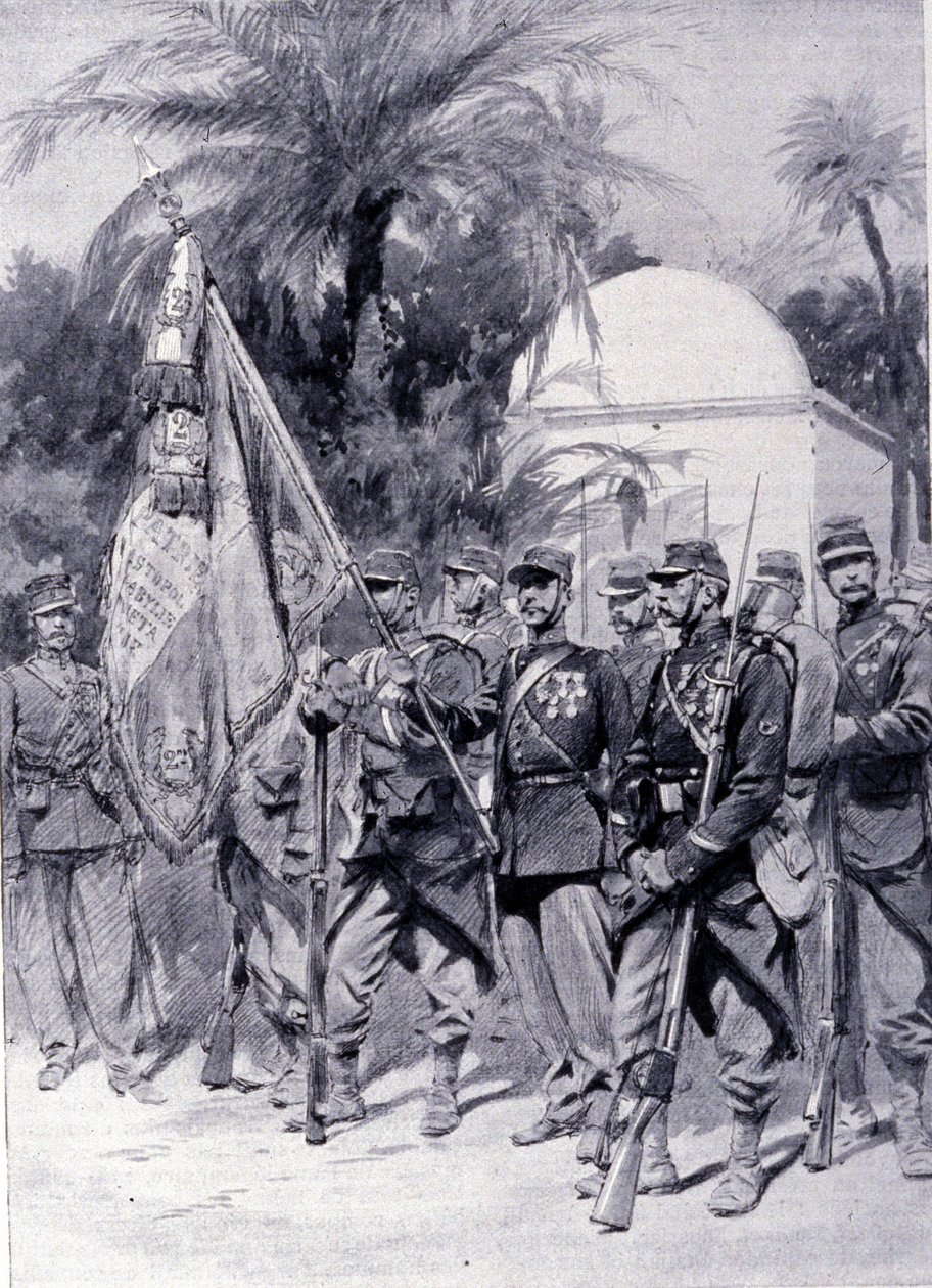 Soldados de la legión extranjera en uniforme. 1878 de Unknown artist
