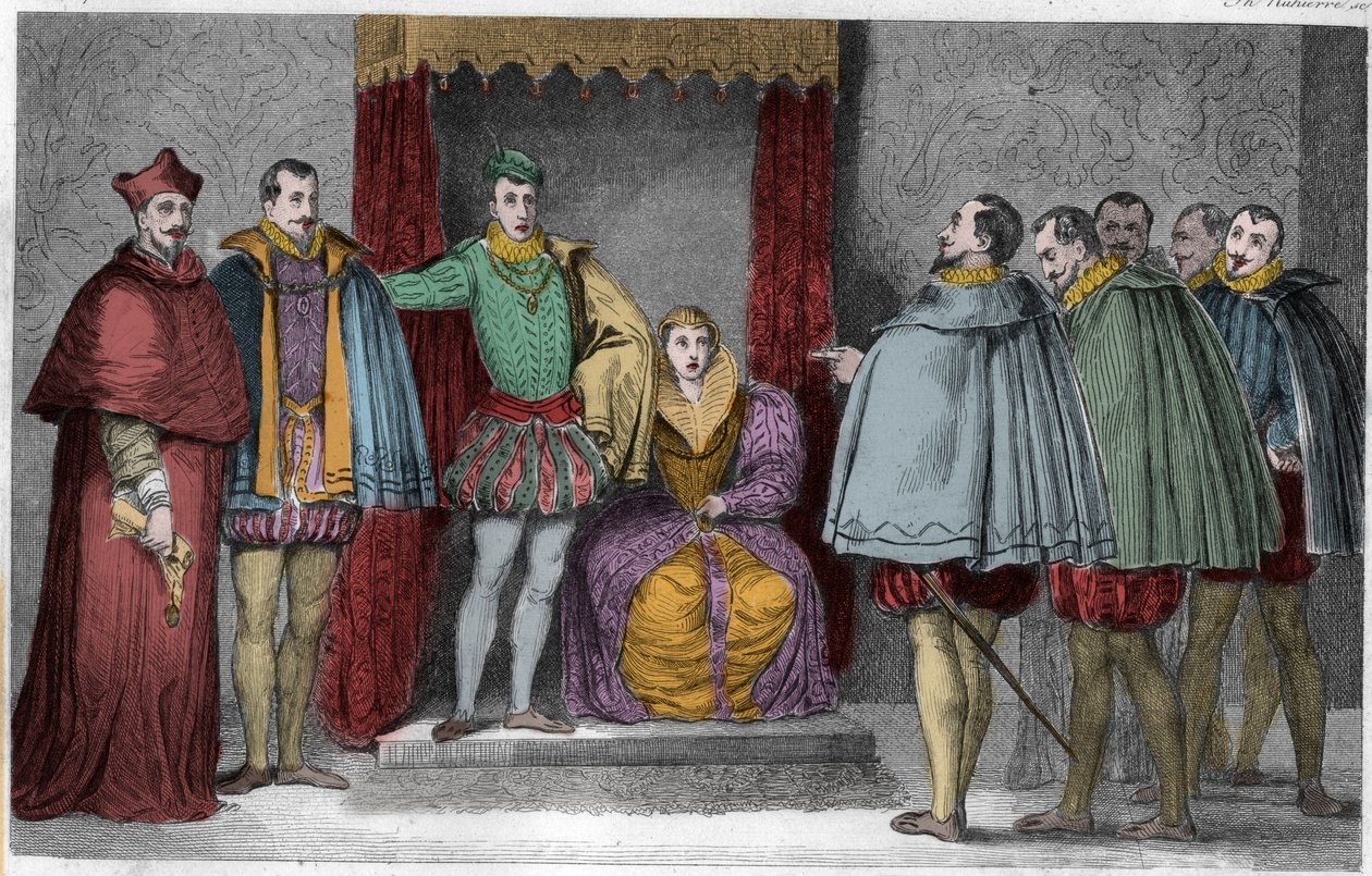 Francisco II (1544-60) dice a los diputados parlamentarios que el Duque de Guisa y el Cardenal gobernarán el Estado de Unknown artist