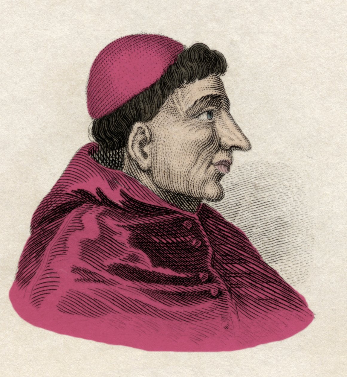 Francisco Jiménez de Cisneros (Gonzalo Jiménez de Cisneros) (1436-1517) cardenal, reformador religioso y estadista español. Grabado del siglo XIX de Unknown artist