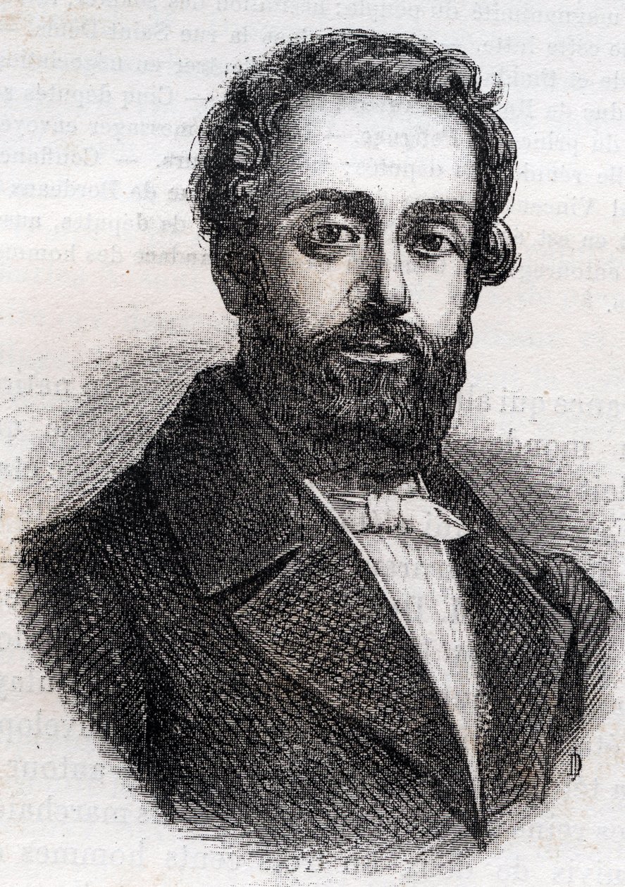 François Rose Joseph Degousée 1795-1862 militar, ingeniero civil y político republicano - Grabado de 1882 en “Histoire de dix ans: 1830-1840” Louis-Blanc (1811-1882) de Unknown artist