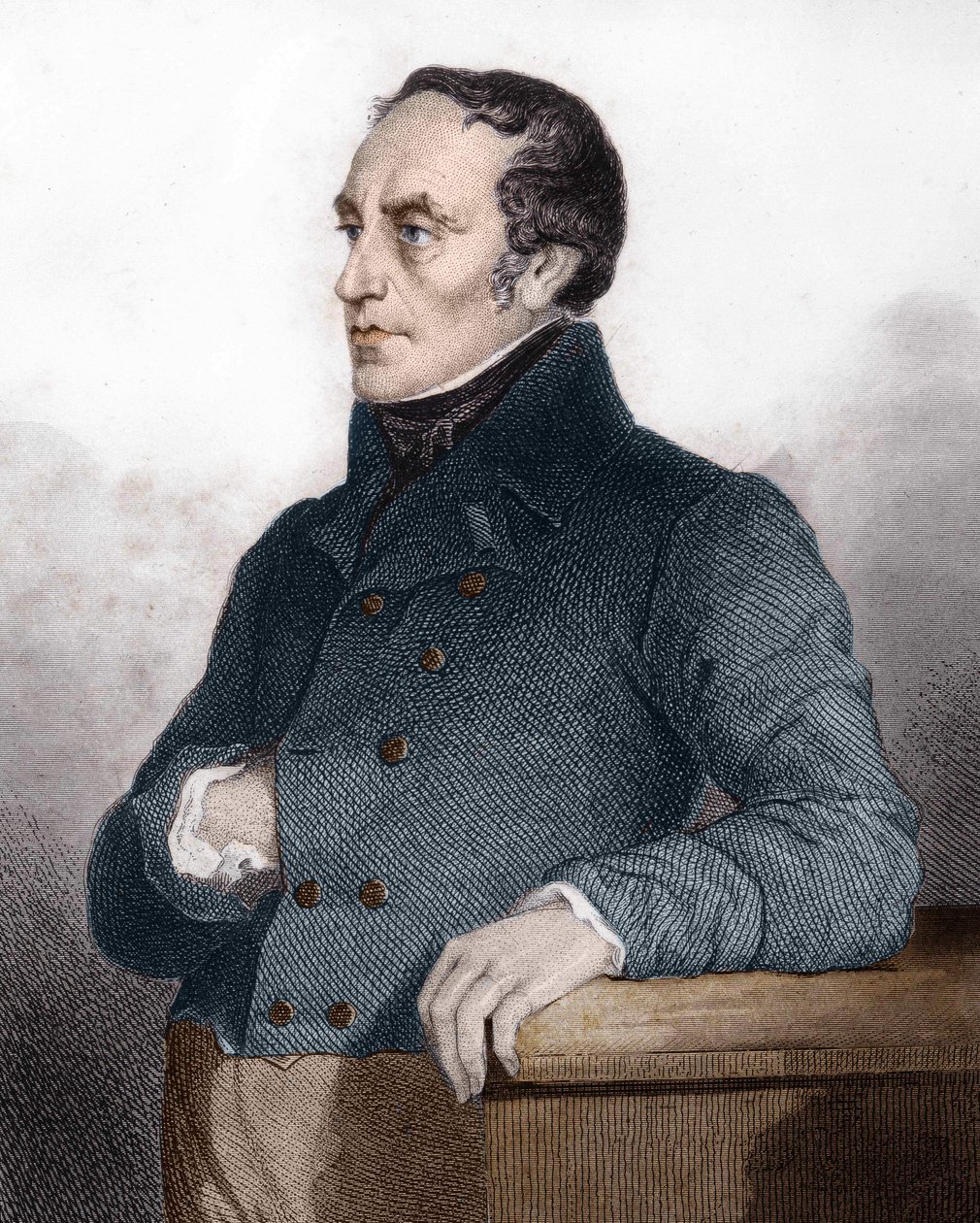 François Guizot (1787 - 1874), político e historiador francés - grabado en Histoire de la vie politique et privée de Louis Philippe de Unknown artist
