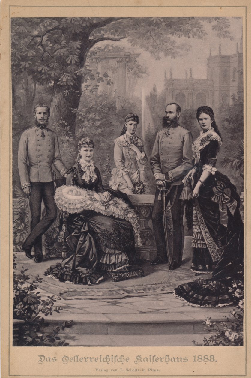 Francisco José I e Isabel de Austria y su familia imperial de Unknown artist
