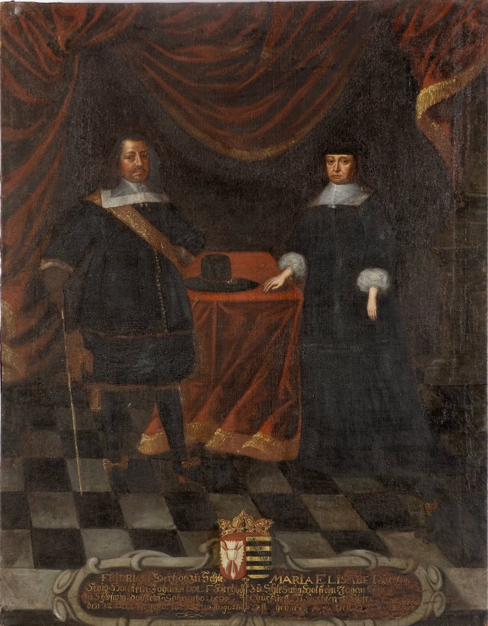 Retrato del duque Federico III de Holstein-Gottorp (1597-1659) y la duquesa María Isabel (1610-1684) de Unknown artist