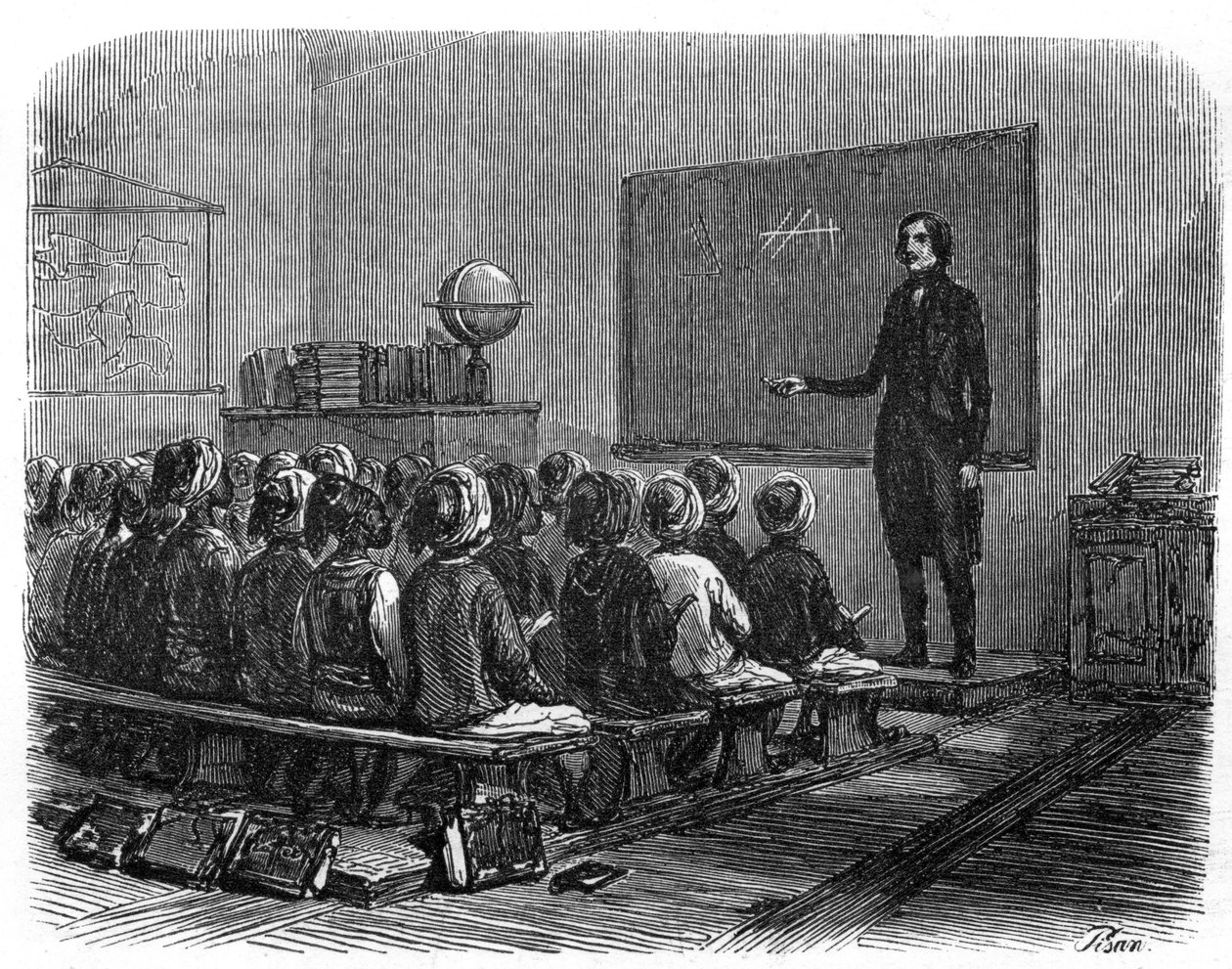 Escuela francesa en Argelia en 1840 de Unknown artist