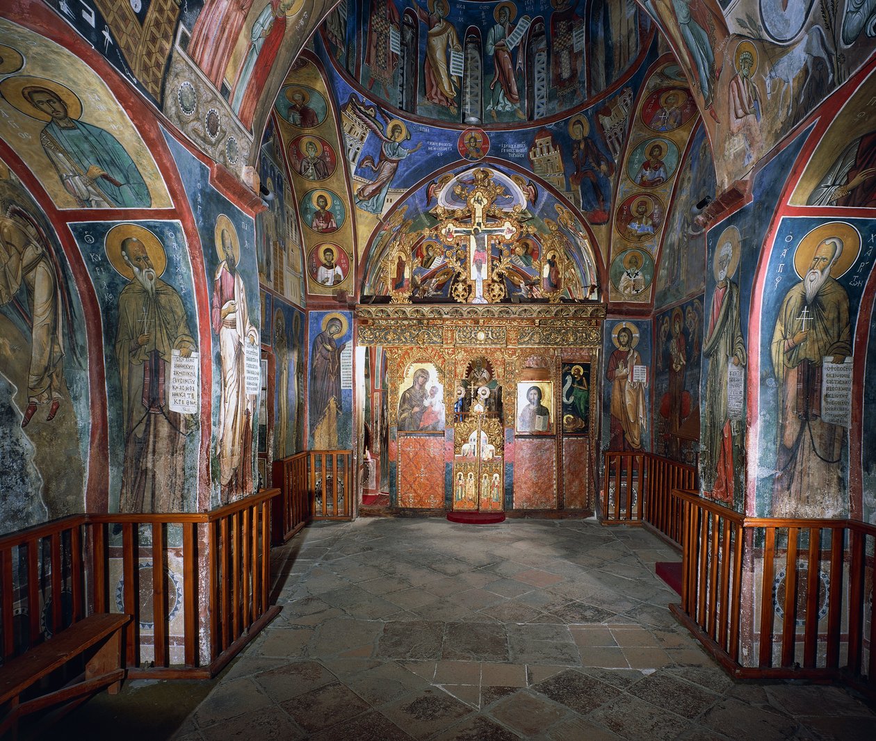 Paredes frescas (1192), Iglesia de Panayia Tou Araka (Iglesia de Nuestra Señora del Guisante), Lagoudhera, Montañas Troodos, Chipre de Unknown artist