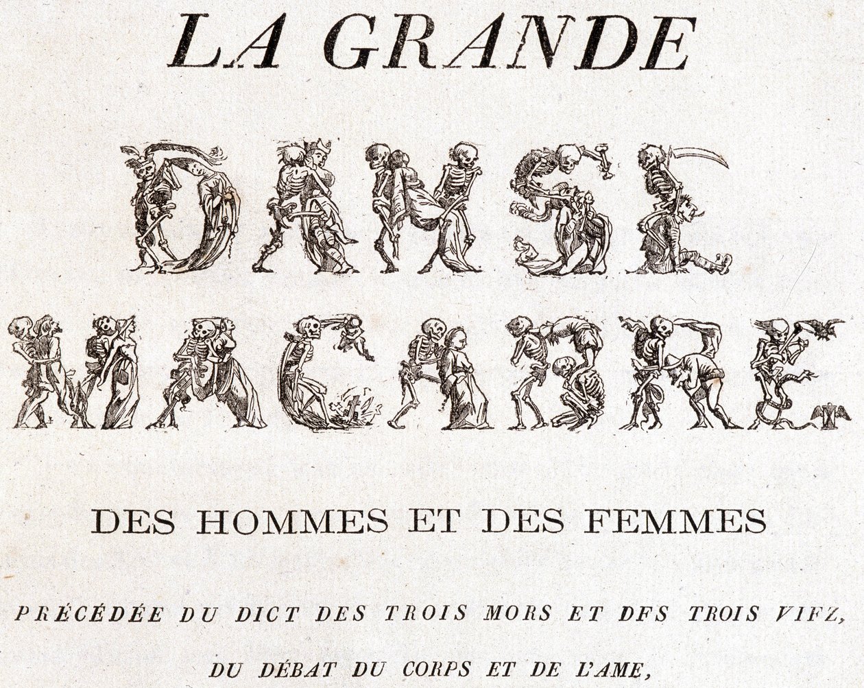 Frontispicio “La gran danza macabra de hombres y mujeres” de Unknown artist