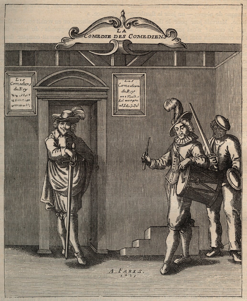 Frontispicio de “La Comedia de los Comediantes, Poema de Nueva Invención” por Georges de Scudery - 1635 de Unknown artist