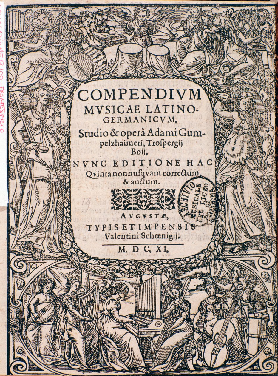 Portada de Compendio de Música por Adam Gumpelzhaimer de Unknown artist