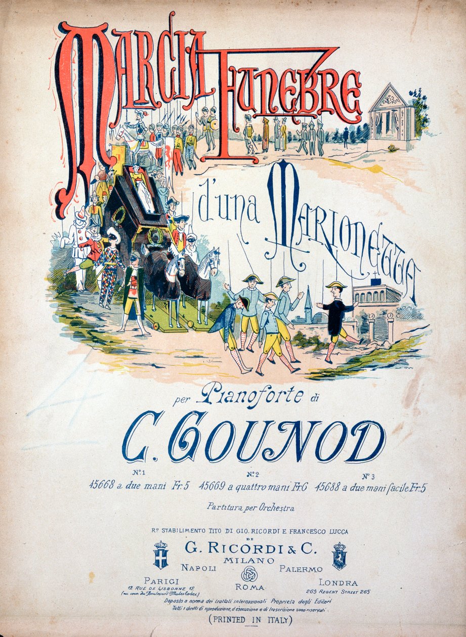 Portada de Marcha fúnebre de una marioneta de Charles Gounod de Unknown artist