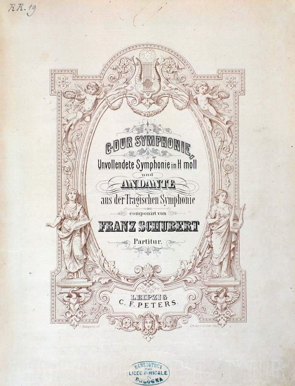 Portada de la partitura de Sinfonía inacabada de Franz Schubert de Unknown artist