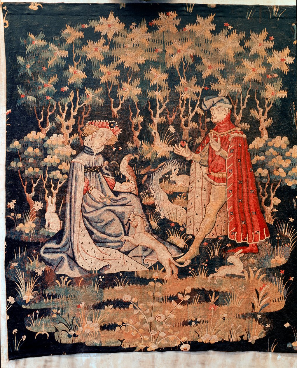 Escena galante, el regalo del corazón de Unknown artist